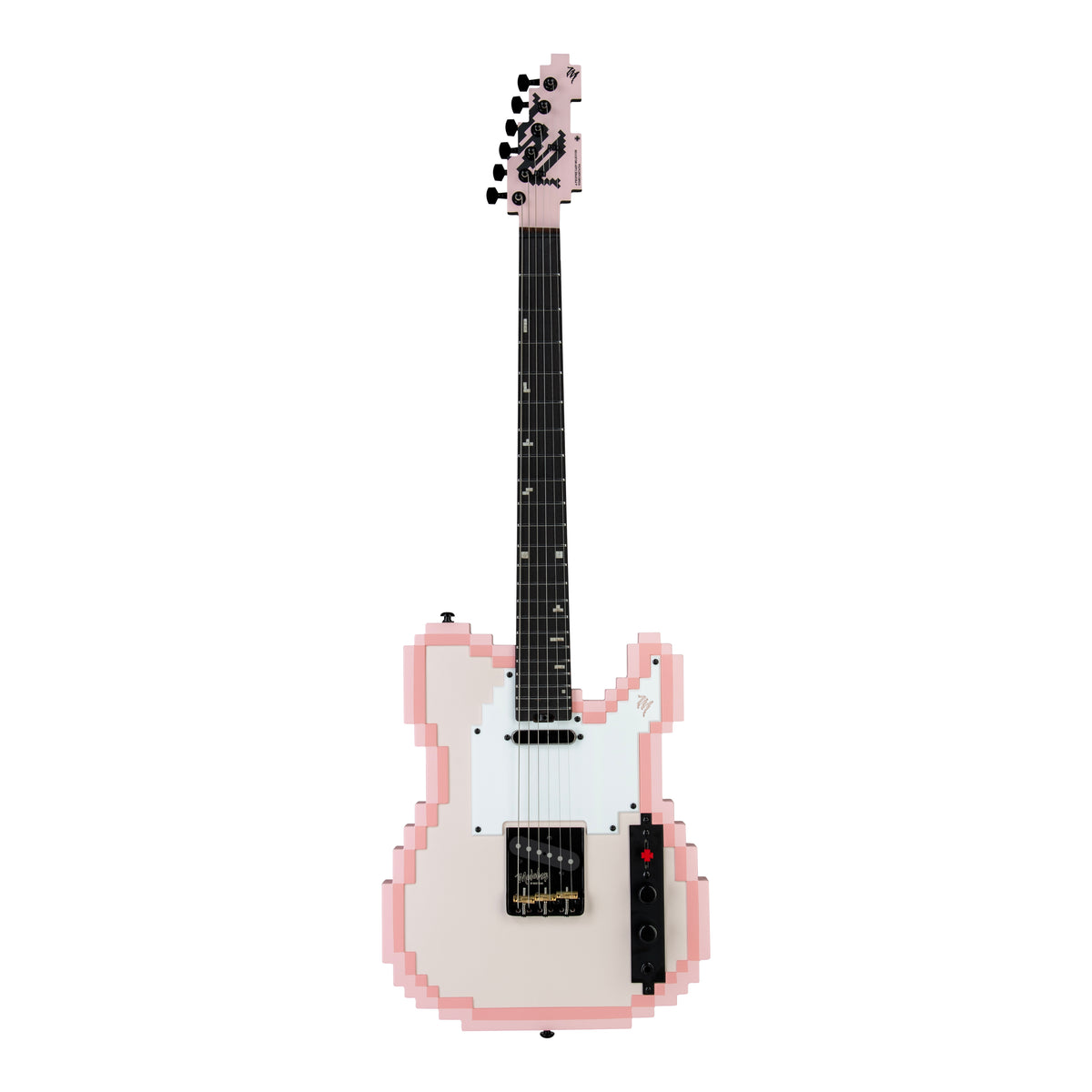 Use Code “Mojolnir2026” Save10% Mojolnir Stage-T Pixel Electric Guitar, Original 8-Bit Inspired Design, Semi-Hollow Lightweight Build, MTL-50 Alnico Pickups, Brass Compensated Bridge, Hard Case Included