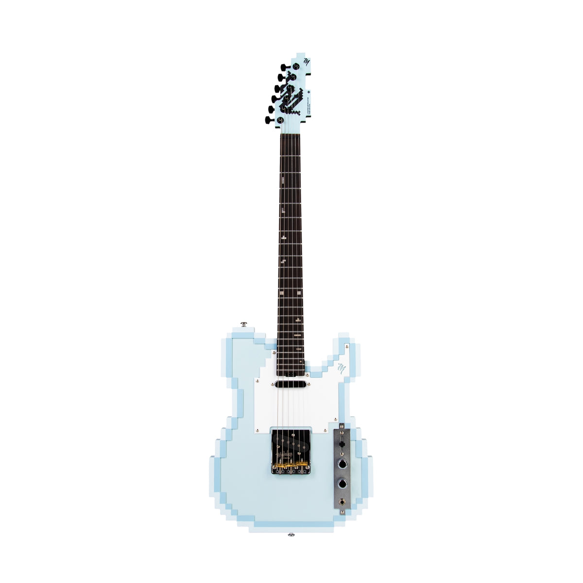 Mojolnir 8-Bit Stage-T Pixel Electric Guitar, Original Inspired Design, Semi-Hollow Lightweight Build, Custom MTL-50 Alnico Pickups, Brass Compensated Bridge, Premium Hardshell Case Included,(Use Code “Mojolnir2026” Save10% )