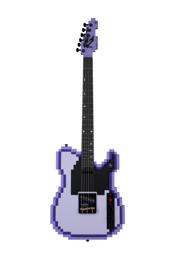 Use Code “Mojolnir2026” Save10% Mojolnir Stage-T Pixel Electric Guitar, Original 8-Bit Inspired Design, Semi-Hollow Lightweight Build, MTL-50 Alnico Pickups, Brass Compensated Bridge, Hard Case Included